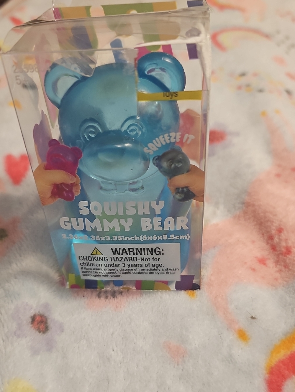 Squishy Gummy Bear Sensory Toy - Blue